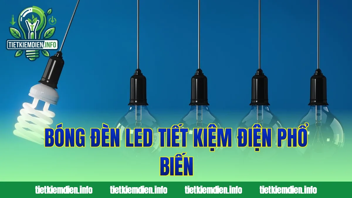Bóng đèn LED tiết kiệm điện phổ biến