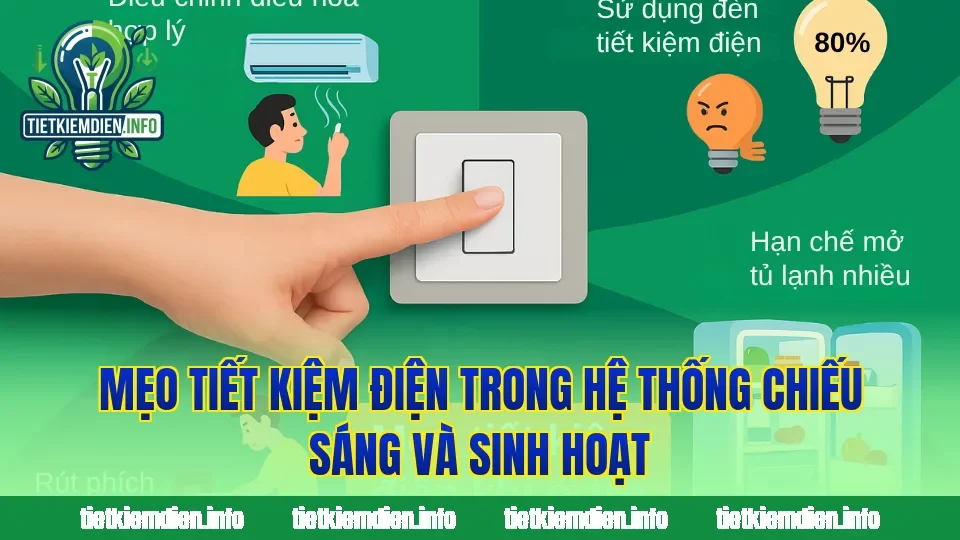 Mẹo tiết kiệm điện trong hệ thống chiếu sáng và sinh hoạt