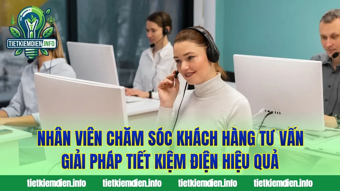 Nhân viên chăm sóc khách hàng tư vấn giải pháp tiết kiệm điện hiệu quả