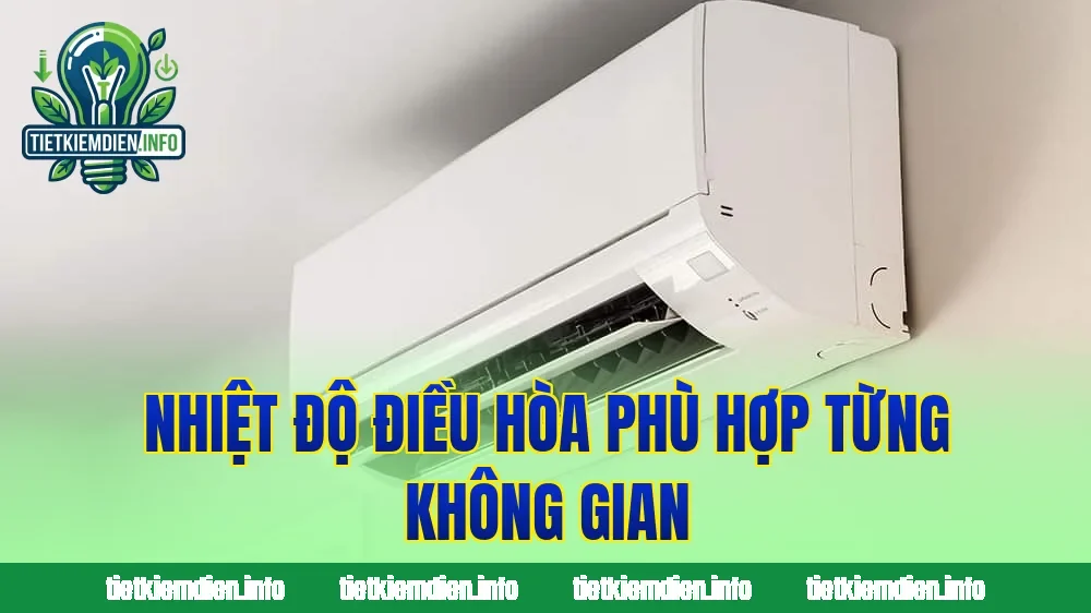 Nhiệt độ điều hòa phù hợp từng không gian