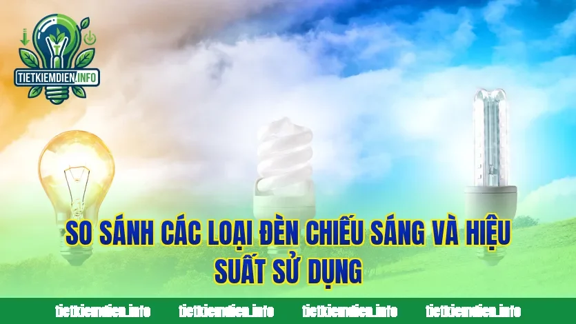 So sánh các loại đèn chiếu sáng và hiệu suất sử dụng