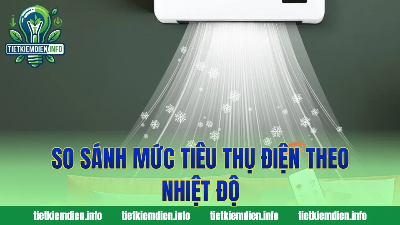 So sánh mức tiêu thụ điện theo nhiệt độ