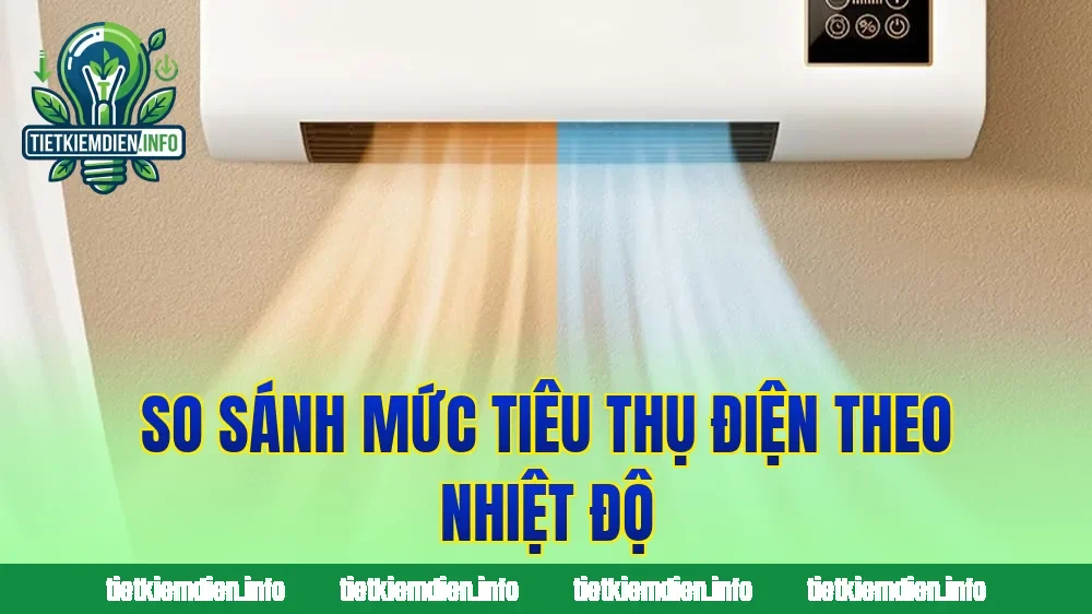 So sánh mức tiêu thụ điện theo nhiệt độ